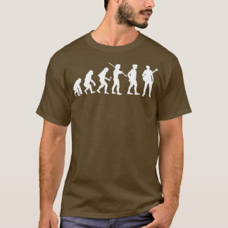 Human Evolution Guitar Guitarist Musician  T-Shirt