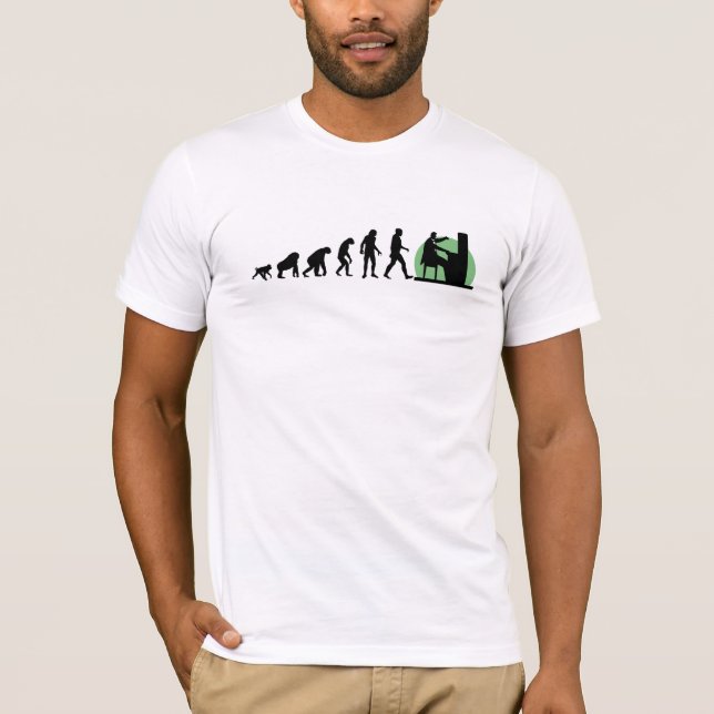 Human Evolution: Pianist T-Shirt (Front)
