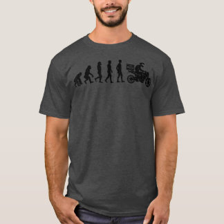 Human Evolution Pizza Delivery Guy Eating Pizza It T-Shirt