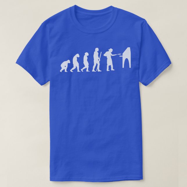 Human Evolution Pizza Delivery Guy Eating Pizza It T-Shirt (Design Front)