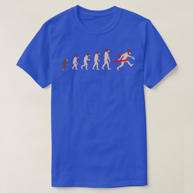 Human Evolution Runner Finisher Funny Gift Idea 1 T-Shirt (Design Front)
