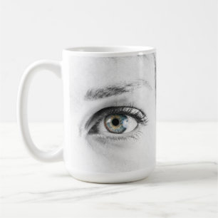 Human eye closeup coffee mug