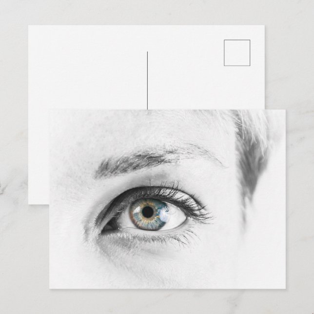 Human eye closeup postcard (Front/Back)