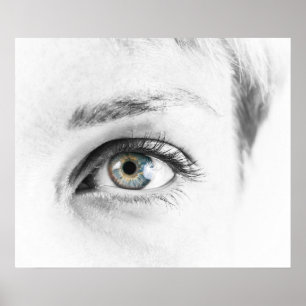 Human eye closeup poster
