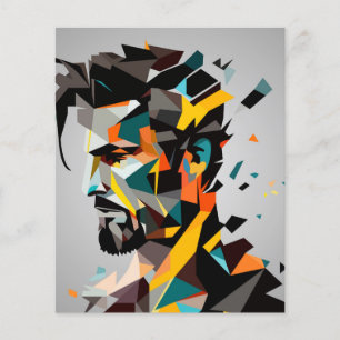 Human face in abstract style