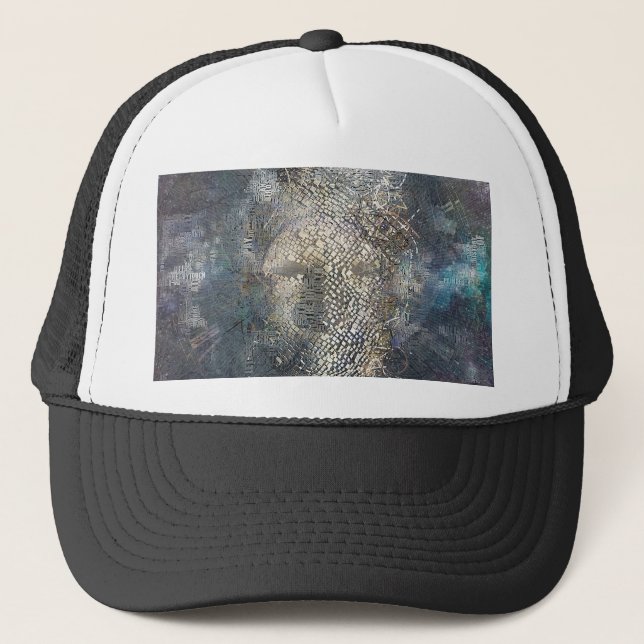 Human face mask trucker hat (Front)