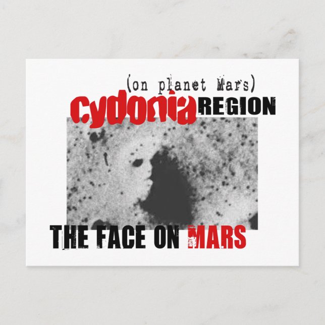 Human Face on Planet Mars Postcard (Front)