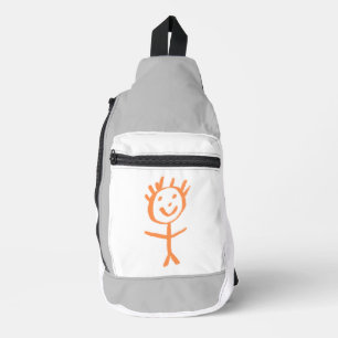 human figurine sling bag