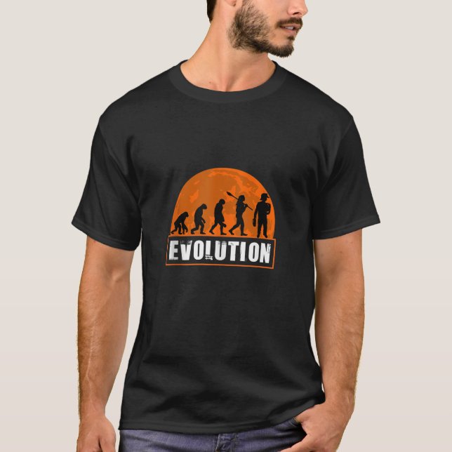 Human Firefighter Evolution Funny Firefighter Evol T-Shirt (Front)