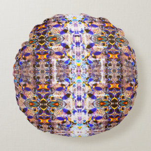 Human Fish Harmony 3 Round Cushion