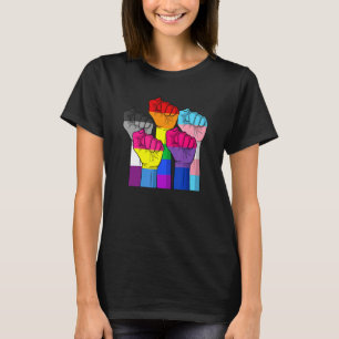 Human Fist Lgbt Pride Gay Lesbian Transgender Bise T-Shirt