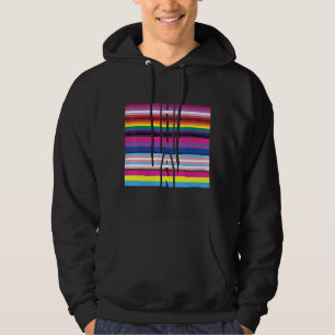Human Flag Lgbt Gay Pride Month Transgender Men Wo Hoodie