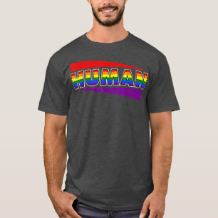 HUMAN Flag LGBT Shirt Gay Pride Month Transgender