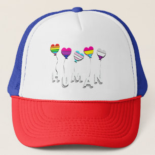 Human - Gay Lesbian Bisexual Transgender Pansexual Trucker Hat