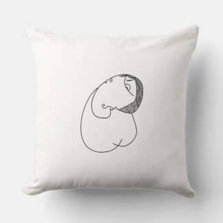 Human guy man contemporary art character cushion