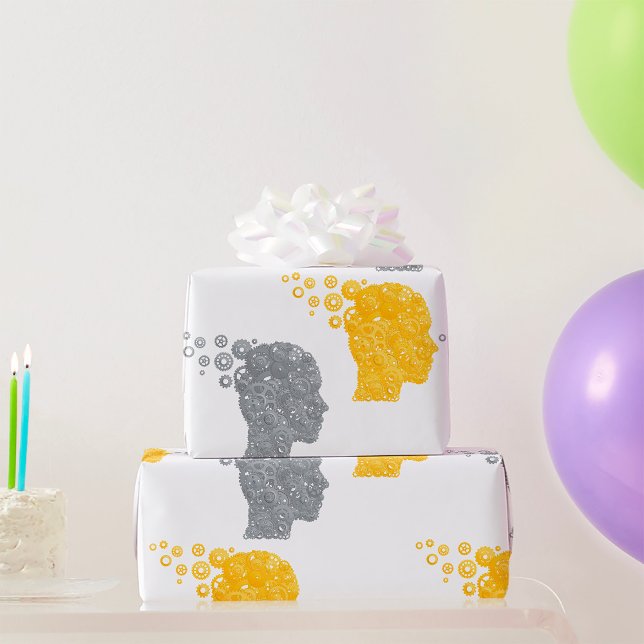 Human Head Gears Wrapping Paper (Creator Uploaded)