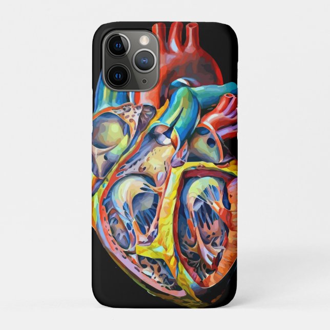 human heart biology anatomy abstract art Case-Mate iPhone case (Back)
