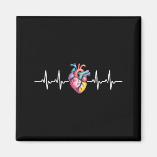 Human Heartbeat Ecg Cardiology Anatomical Medical Magnet