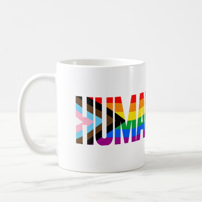 Human Inclusivity Pride Flag Coffee Mug (Left)