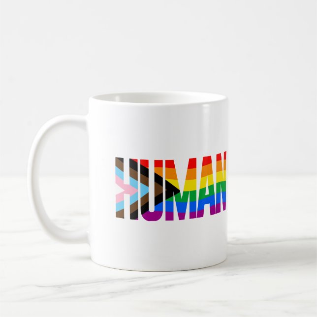 Human Inclusivity Pride Flag Coffee Mug (Left)