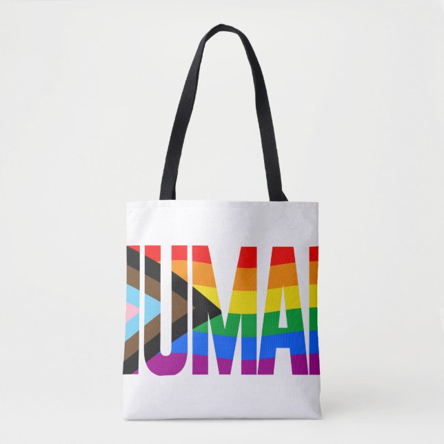 Human Inclusivity Pride Flag Tote Bag (Front)