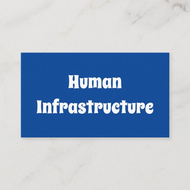 Human Infrastructure Business Card (Front)