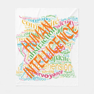 Human Intelligence Cloud Fleece Blanket