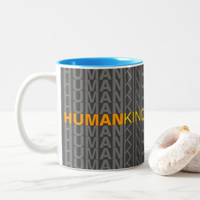 Human Kind Two-Tone Coffee Mug (With Donut)