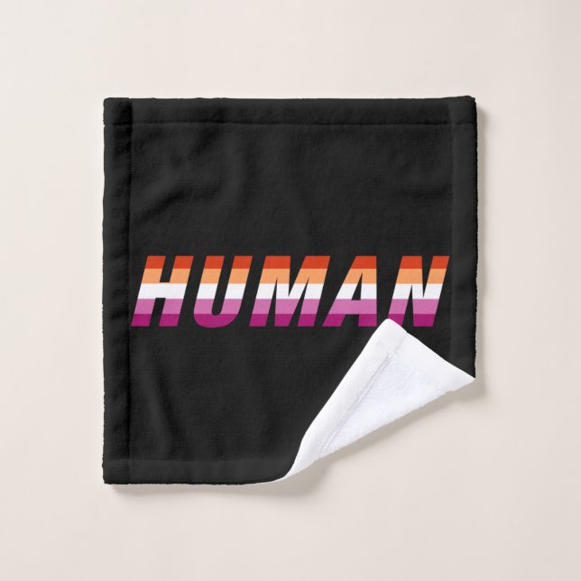 Human | Lesbian Pride   Wash Cloth (Wash Cloth)
