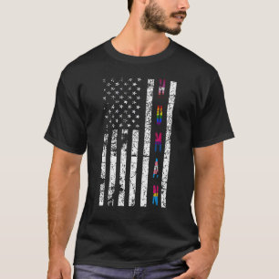 Human Lgbt American Flag Gay Pride Month Transgend T-Shirt