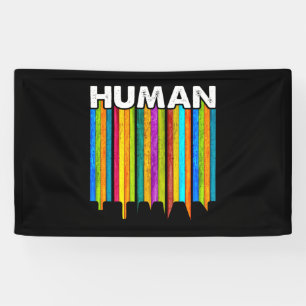HUMAN LGBT Flag Gay Pride Month Transgender Banner