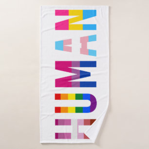 HUMAN LGBT Flag Gay Pride Month Transgender Bath Towel
