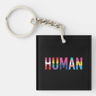 HUMAN LGBT Flag Gay Pride Month Transgender  Key Ring