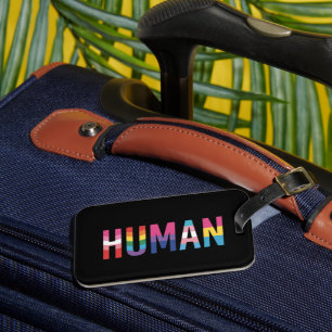 HUMAN LGBT Flag Gay Pride Month Transgender Luggage Tag