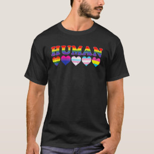 Human Lgbt Flag Gay Pride Month Transgender Rainbo T-Shirt