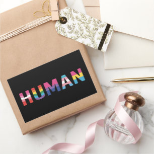 HUMAN LGBT Flag Gay Pride Month Transgender  Rectangular Sticker