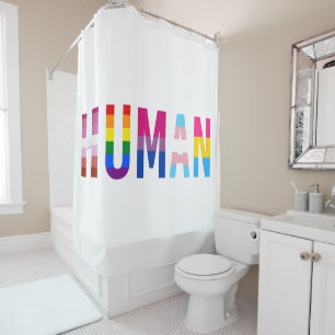 HUMAN LGBT Flag Gay Pride Month Transgender Shower Curtain