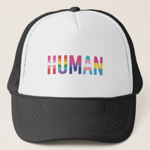 HUMAN LGBT Flag Gay Pride Month Transgender Trucker Hat