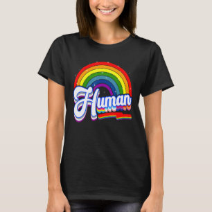 Human Lgbt Gay Pride Rainbow Month Transgender Les T-Shirt