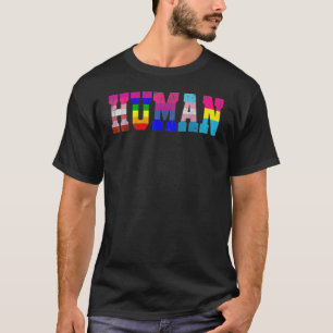 Human Lgbt Q Pride Flag Gay Bi Intersexual Trans P T-Shirt