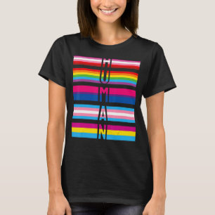 Human Lgbt Q Pride Flag Gay Bi Intersexual Trans P T-Shirt