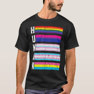 Human Lgbt Q Pride Flag Gay Bi Intersexual Trans P T-Shirt