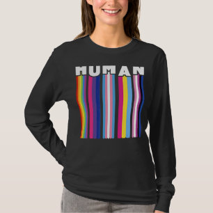 Human Lgbt-Q Pride Flag Gay Bi Intersexual Trans P T-Shirt
