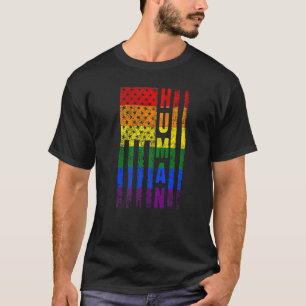 Human Lgbt Rainbow American Flag Gay Pride Month L T-Shirt
