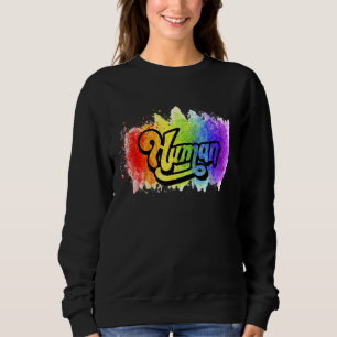 Human Lgbtq Flag Proud Ally Equality Rainbow Sweatshirt