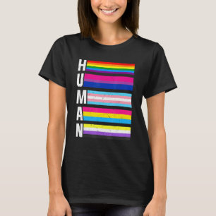 Human Lgbtq Gay Pride Ally Bi Bisexual Trans Queer T-Shirt