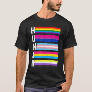 Human Lgbtq Gay Pride Ally Bi Bisexual Trans Queer T-Shirt