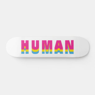 Human LGBTQ Rainbow Pansexual Pride Flag Colours Skateboard