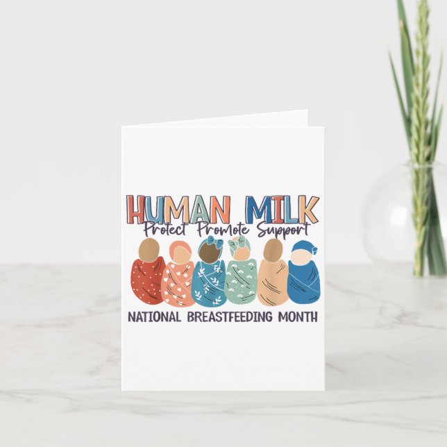 Human Milk Moms Milk S National Breastfeeding Mont Card (Front)
