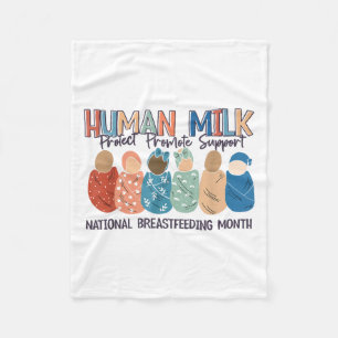 Human Milk Moms Milk S National Breastfeeding Mont Fleece Blanket